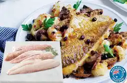 Coles Coles Australian Fresh Saddletail Snapper Fillets Skin On offer