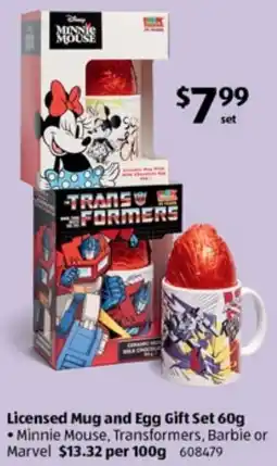 ALDI Licensed Mug and Egg Gift Set offer