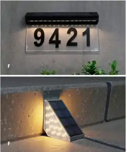 ALDI Solar Powered House Number Light, Step Lights or Driveway Lights offer