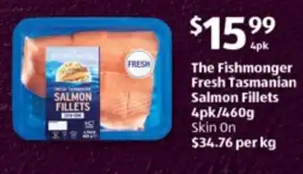 ALDI The Fishmonger Fresh Tasmanian Salmon Fillets offer