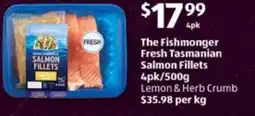 ALDI The Fishmonger Fresh Tasmanian Salmon Fillets offer