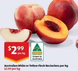 ALDI Australian White or Yellow Flesh Nectarines offer
