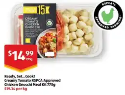 ALDI Ready, Set...Cook! Creamy Tomato RSPCA Approved Chicken Gnocchi Meal Kit offer