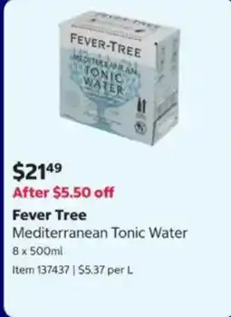 Costco Fever Tree offer
