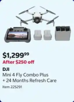 Costco DJI Mini 4 Fly Combo Plus +24 Months Refresh Care offer