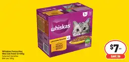 IGA Whiskas Favourites Wet Cat Food offer