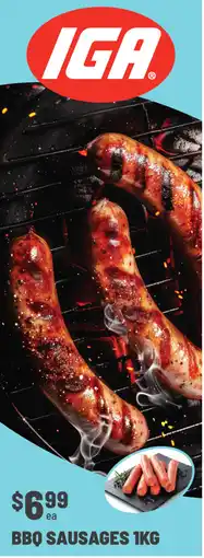 IGA Bbq sausages offer