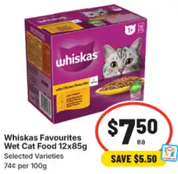 IGA Whiskas Favourites Wet Cat Food offer