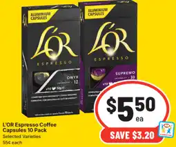 IGA L'OR Espresso Coffee Capsules offer