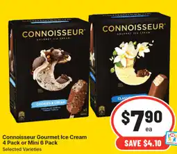 IGA Connoisseur Gourmet Ice Cream or Mini offer
