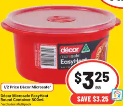 IGA Décor Microsafe EasyHeat Round Container offer