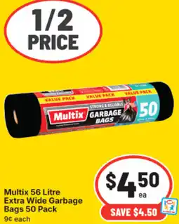 IGA Multix Extra Wide Garbage Bags offer
