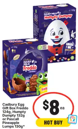 IGA Cadbury Egg Gift Box Freddo, Humpty Dumpty or Pascall Pineapple Lumps offer