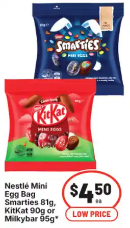 IGA Nestlé Mini Egg Bag Smarties, KitKat or Milkybar offer