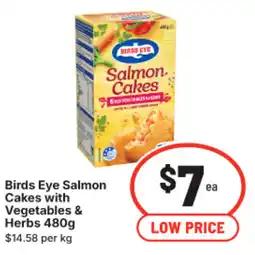 IGA Birds Eye Salmon Cakes with Vegetables & Herbs offer