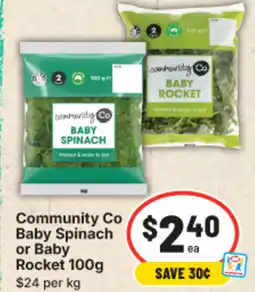 IGA Community Co Baby Spinach or Rocket offer