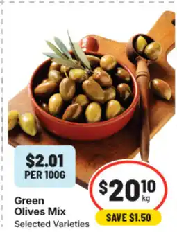IGA Green Olives Mix offer