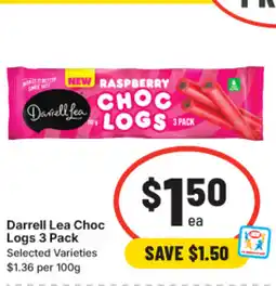 IGA Darrell Lea Choc Logs offer
