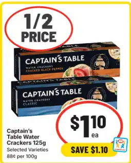 IGA Captain's Table Water Crackers offer