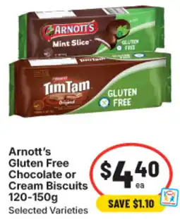 IGA Arnott's Gluten Free Chocolate or Cream Biscuits offer