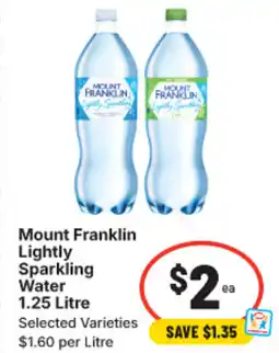 IGA Mount Franklin Lightly Sparkling Water offer