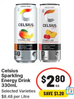 IGA Celsius Sparkling Energy Drink offer