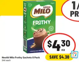 IGA Nestlé Milo Frothy Sachets offer