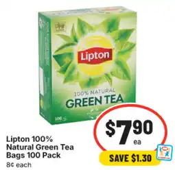 IGA Lipton Natural Green Tea Bags offer