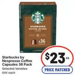 IGA Starbucks by Nespresso Coffee Capsules offer
