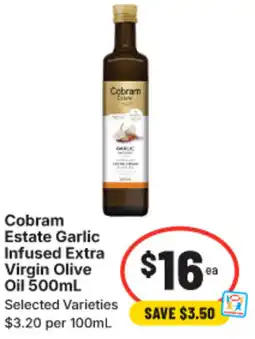 IGA Cobram Estate Garlic Infused Extra Virgin Olive Oil offer