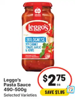 IGA Leggo's Pasta Sauce offer