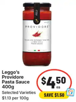IGA Leggo's Providore Pasta Sauce offer