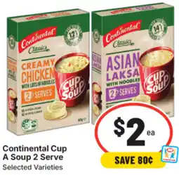 IGA Continental Cup A Soup 2 Serve offer