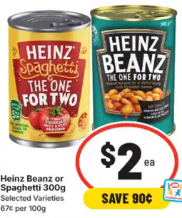 IGA Heinz Beanz or Spaghetti offer