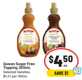 IGA Queen Sugar Free Topping offer