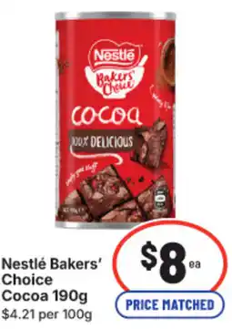 IGA Nestlé Bakers' Choice Cocoa offer