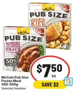 IGA McCain Pub Size Frozen Meal offer