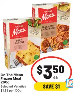 IGA On The Menu Frozen Meal offer