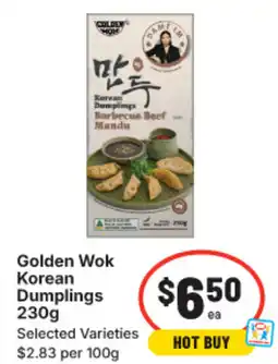 IGA Golden Wok Korean Dumplings offer