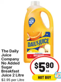 IGA The Daily Juice Company No Added Sugar Breakfast Juice offer