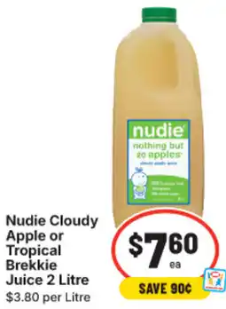 IGA Nudie Cloudy Apple or Tropical Brekkie Juice offer