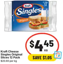 IGA Kraft Cheese Singles Original Slices offer