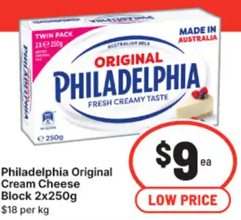 IGA Philadelphia Original Cream Cheese Block offer
