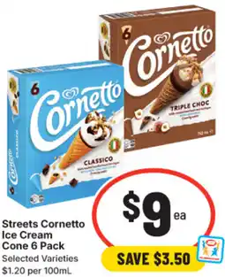 IGA Streets Cornetto Ice Cream Cone offer