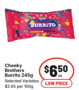 IGA Cheeky Brothers Burrito offer