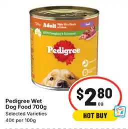 IGA Pedigree Wet Dog Food offer