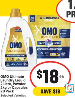 IGA OMO Ultimate Laundry Liquid, Powder or Capsules offer