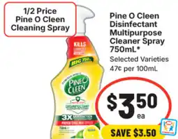 IGA Pine O Cleen Disinfectant Multipurpose Cleaner Spray offer