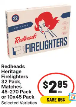 IGA Redheads Heritage Firelighters offer