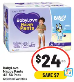IGA BabyLove Nappy Pants offer